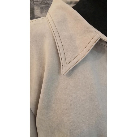 Zara Basics Women's Beige Shacket Shirt Jacket Oversized  SZ XL Minimalist - Picture 6 of 11